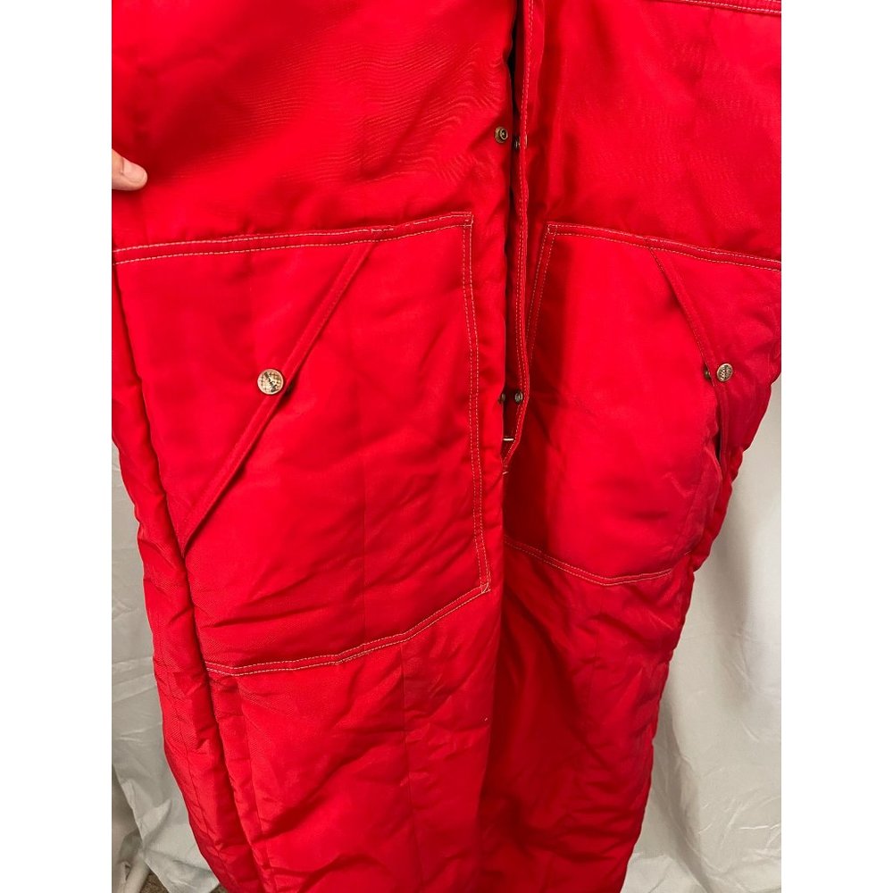 Vintage RefrigiWear Garment Red Insulated Overall/Suit - Picture 12 of 14